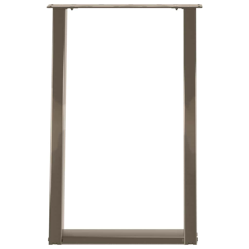 U-Shaped Natural Steel Dining Table Legs, 2 pcs, Adjustable 72-73cm