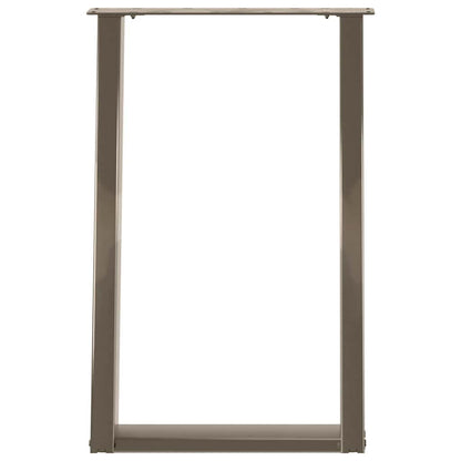 U-Shaped Natural Steel Dining Table Legs, 2 pcs, Adjustable 72-73cm