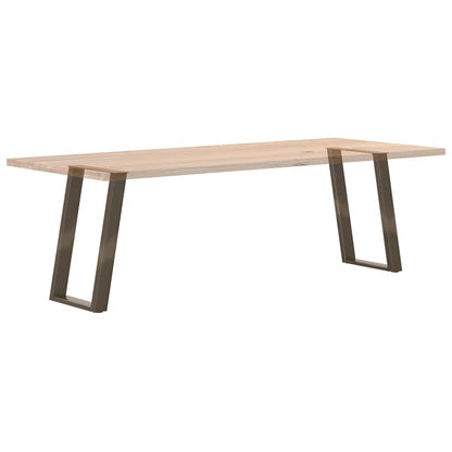 U-Shaped Natural Steel Dining Table Legs, 2 pcs, Adjustable 72-73cm