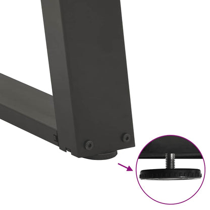 Anthracite U-Shaped Steel Dining Table Legs 2pcs, Adjustable Height
