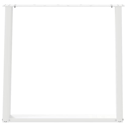White U-Shaped Steel Dining Table Legs, 2 Pcs, 80x(72-73) cm