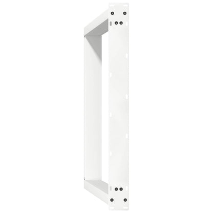 White U-Shaped Steel Dining Table Legs, 2 Pcs, 80x(72-73) cm