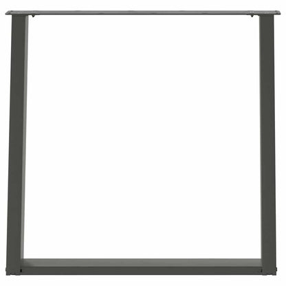 U-Shaped Anthracite Steel Dining Table Legs 2pcs, 80x72-73 cm