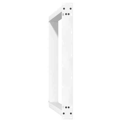 White Steel U-Shaped Dining Table Legs, 2 pcs, Adjustable 90x72-73 cm
