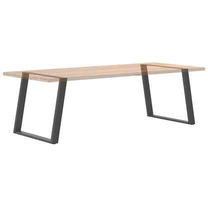 Anthracite Steel U-Shaped Dining Table Legs, 2pcs, Adjustable 100cm