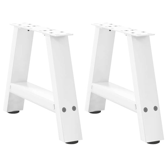 A-Shaped White Steel Coffee Table Legs, 2 pcs, 40x(30-31)cm
