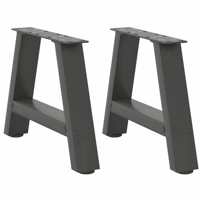 Anthracite Steel A-Shaped Coffee Table Legs 2 pcs, Adjustable 40x30-31cm