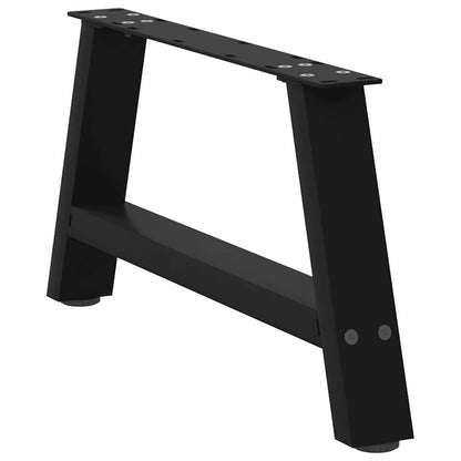 Black Steel A-Shaped Coffee Table Legs 2 pcs, 60x(30-31) cm