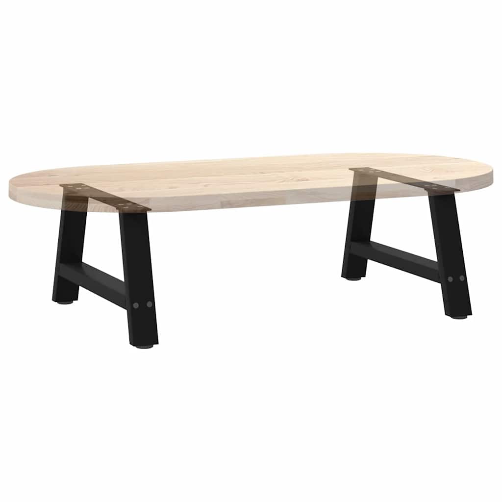 Black Steel A-Shaped Coffee Table Legs 2 pcs, 60x(30-31) cm