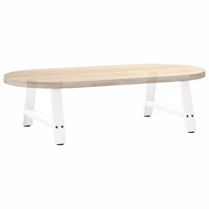 White Steel A-Shaped Coffee Table Legs, 2 Pcs, 60x(30-31) cm