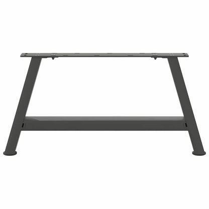 Anthracite Steel A-Shaped Coffee Table Legs, 2 pcs, 60x(30-31) cm