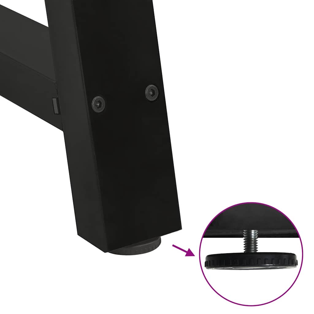 Black Steel A-Shaped Coffee Table Legs, 2 Pcs, Adjustable 70cm