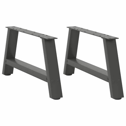 Anthracite Steel A-Shaped Coffee Table Legs, 2 pcs, 70x30-31 cm