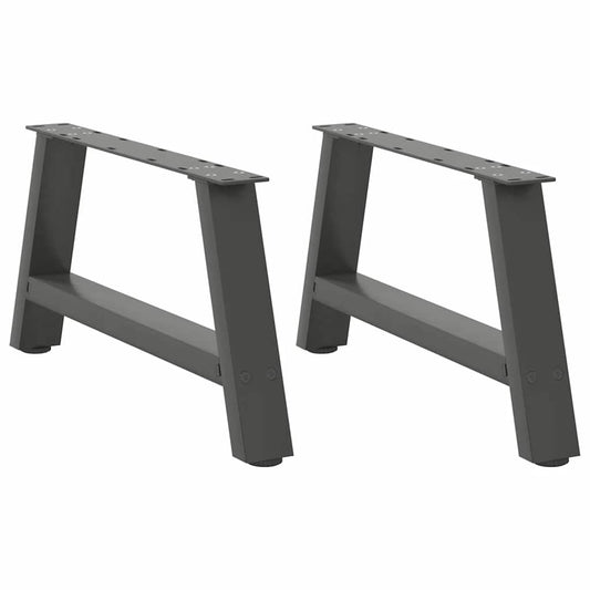 Anthracite Steel A-Shaped Coffee Table Legs, 2 pcs, 70x30-31 cm
