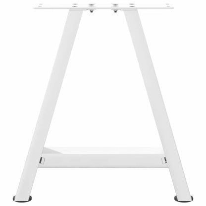 White A-Shape Steel Coffee Table Legs, 2 Pcs, Adjustable Height 38cm