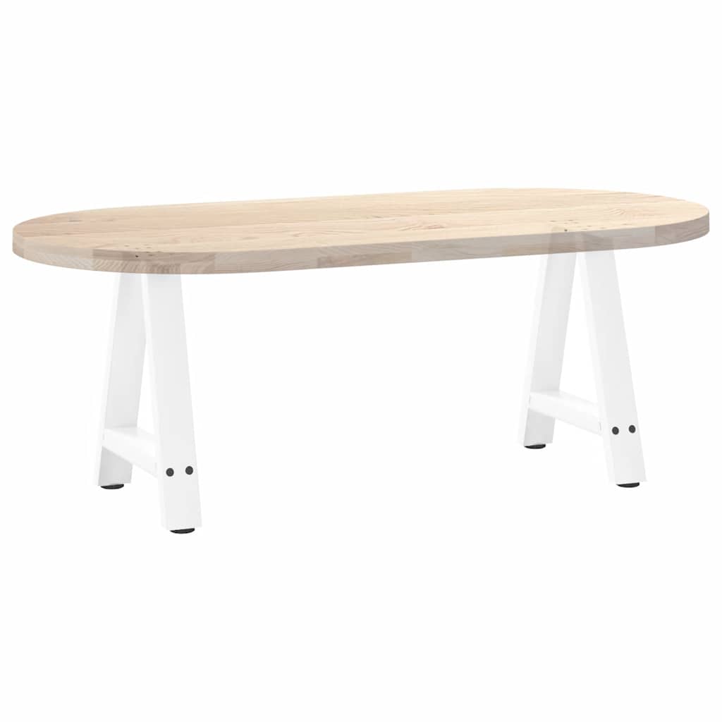 White A-Shape Steel Coffee Table Legs, 2 Pcs, Adjustable Height 38cm