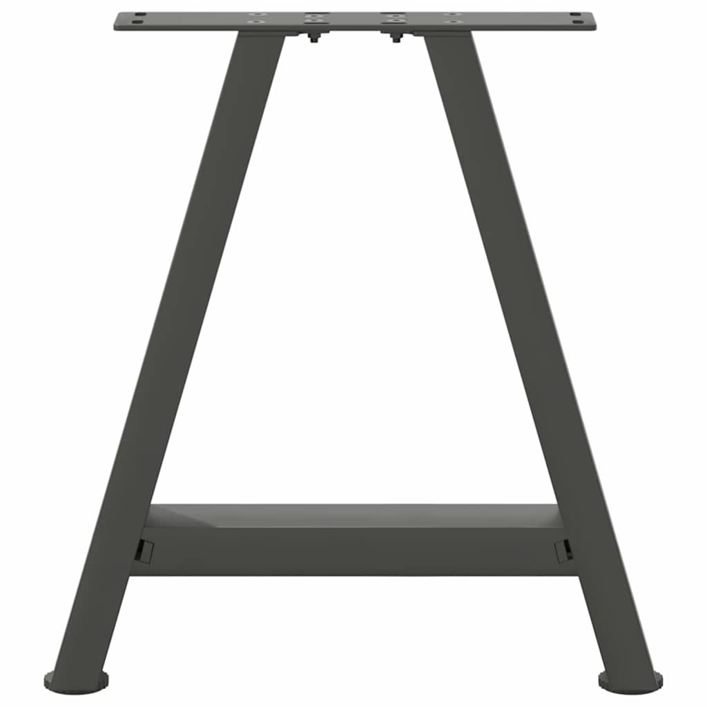 Anthracite Steel A-Shaped Coffee Table Legs, 2pcs, Adjustable 38x42-43cm