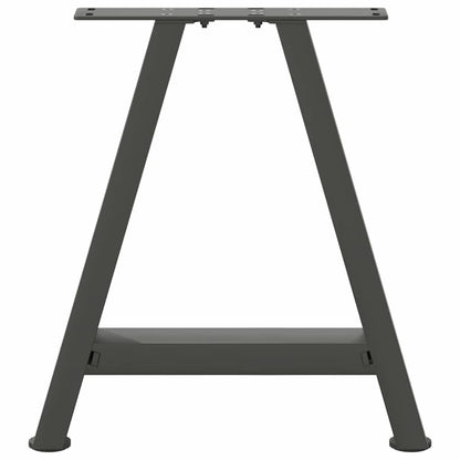 Anthracite Steel A-Shaped Coffee Table Legs, 2pcs, Adjustable 38x42-43cm