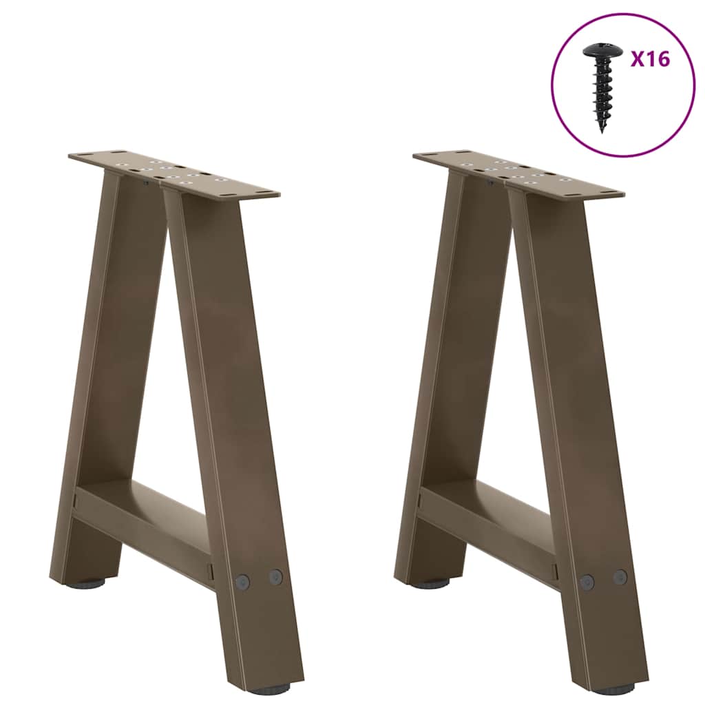 Steel A-Shaped Coffee Table Legs 2Pcs, Adjustable 38x(42-43) cm