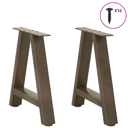 Steel A-Shaped Coffee Table Legs 2Pcs, Adjustable 38x(42-43) cm