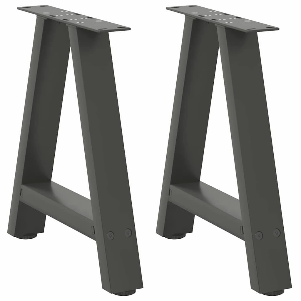 Anthracite Steel A-Frame Coffee Table Legs 50x(42-43) cm, 2 pcs