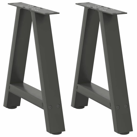 Anthracite Steel A-Frame Coffee Table Legs 50x(42-43) cm, 2 pcs