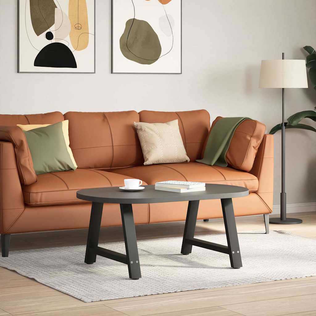Black Steel A-Shaped Coffee Table Legs Set, 60x(42-43) cm, 2 Pcs