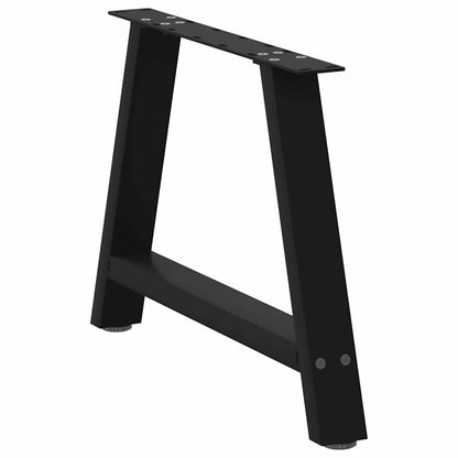 Black Steel A-Shaped Coffee Table Legs Set, 60x(42-43) cm, 2 Pcs