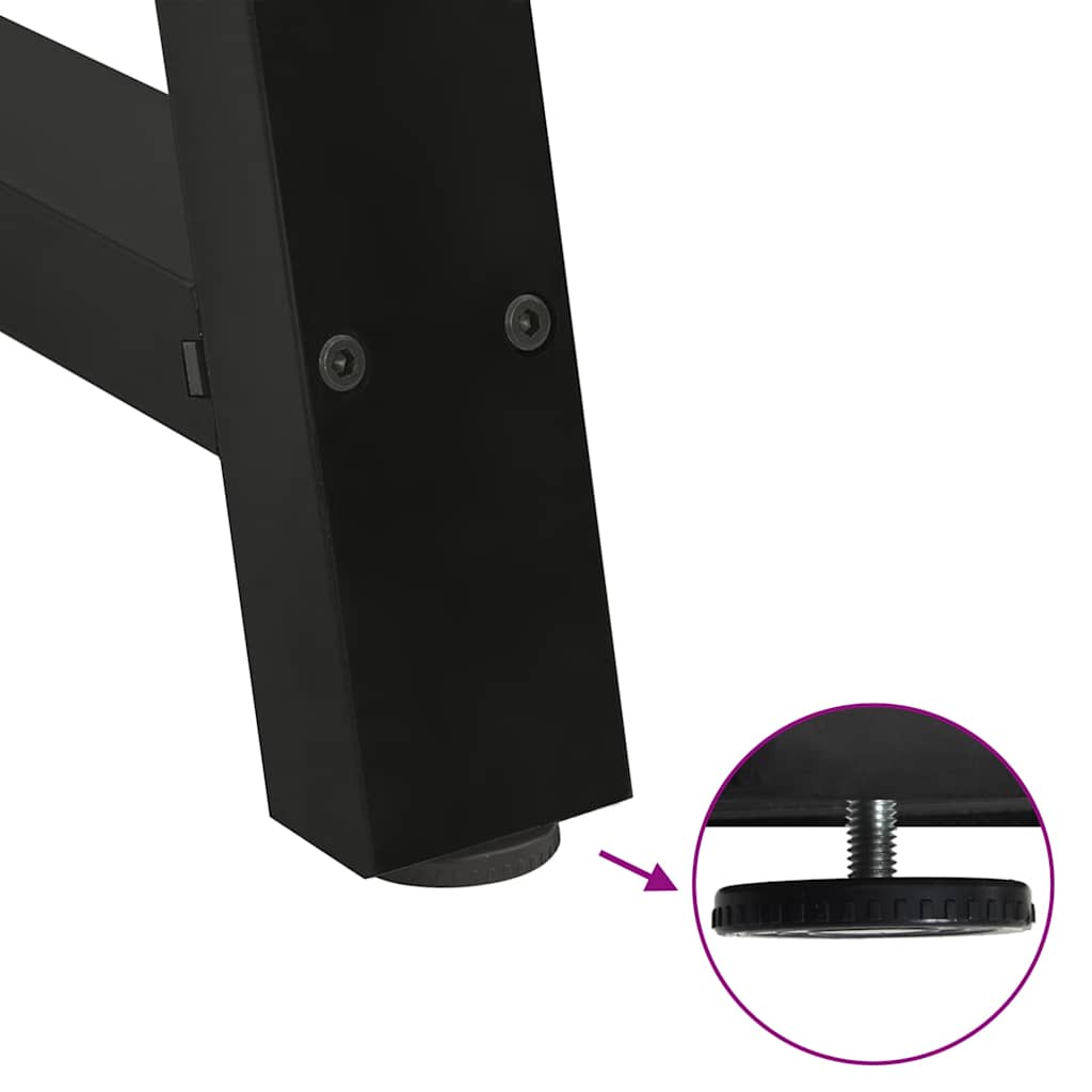 Black Steel A-Shaped Coffee Table Legs Set, 60x(42-43) cm, 2 Pcs