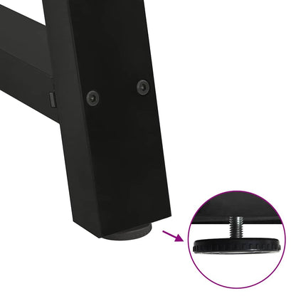 Black Steel A-Shaped Coffee Table Legs Set, 60x(42-43) cm, 2 Pcs