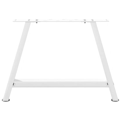 White Steel A-Shaped Coffee Table Legs - 2 pcs, 60x(42-43) cm