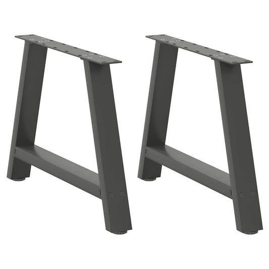 Anthracite Steel A-Shaped Coffee Table Legs 2pcs, Adjustable 60cm
