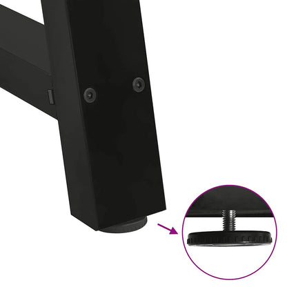 A-Shaped Black Steel Coffee Table Legs, 2 pcs, Adjustable 42-43cm