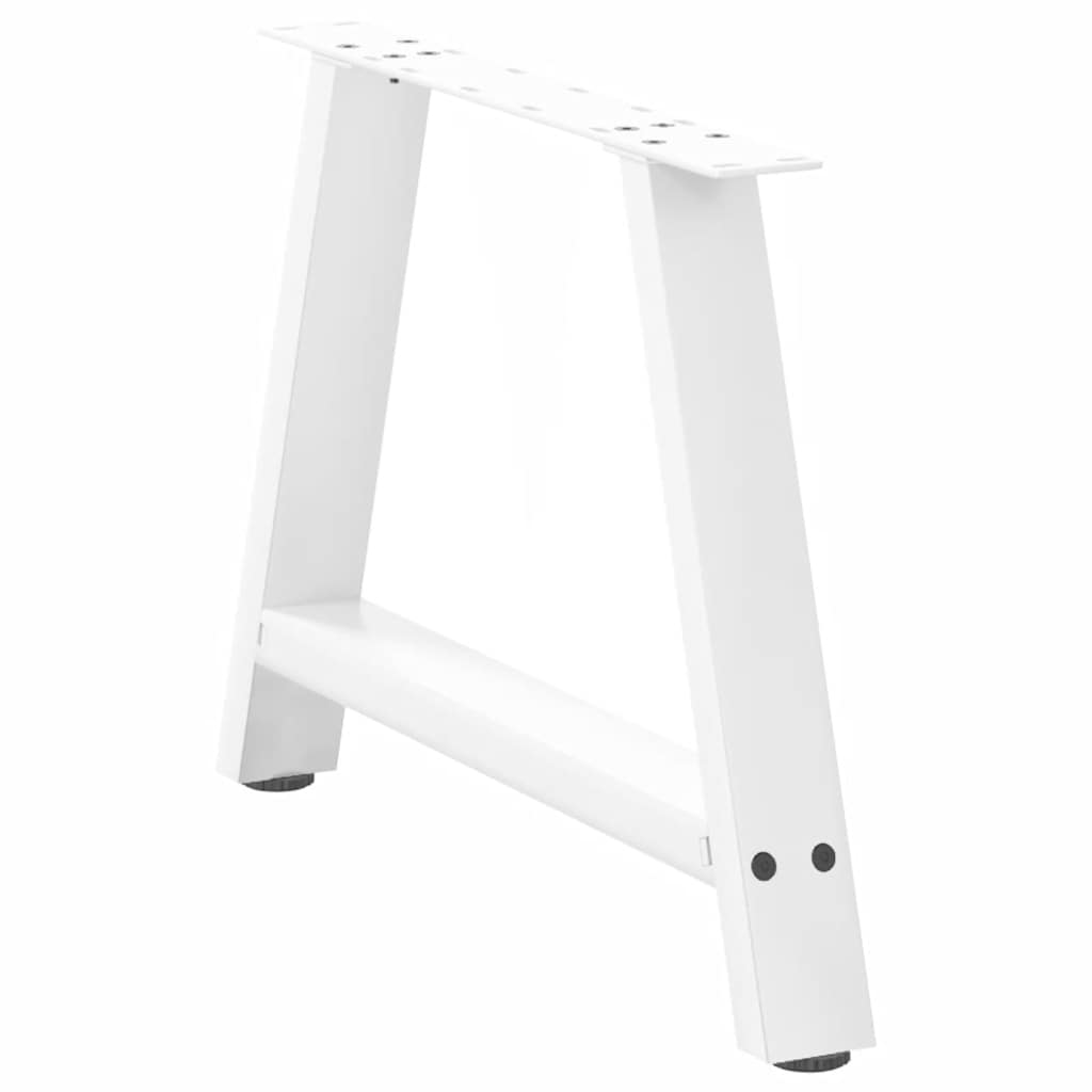 White Steel A-Shaped Coffee Table Legs 2 pcs 70x42-43 cm