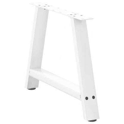 White Steel A-Shaped Coffee Table Legs 2 pcs 70x42-43 cm