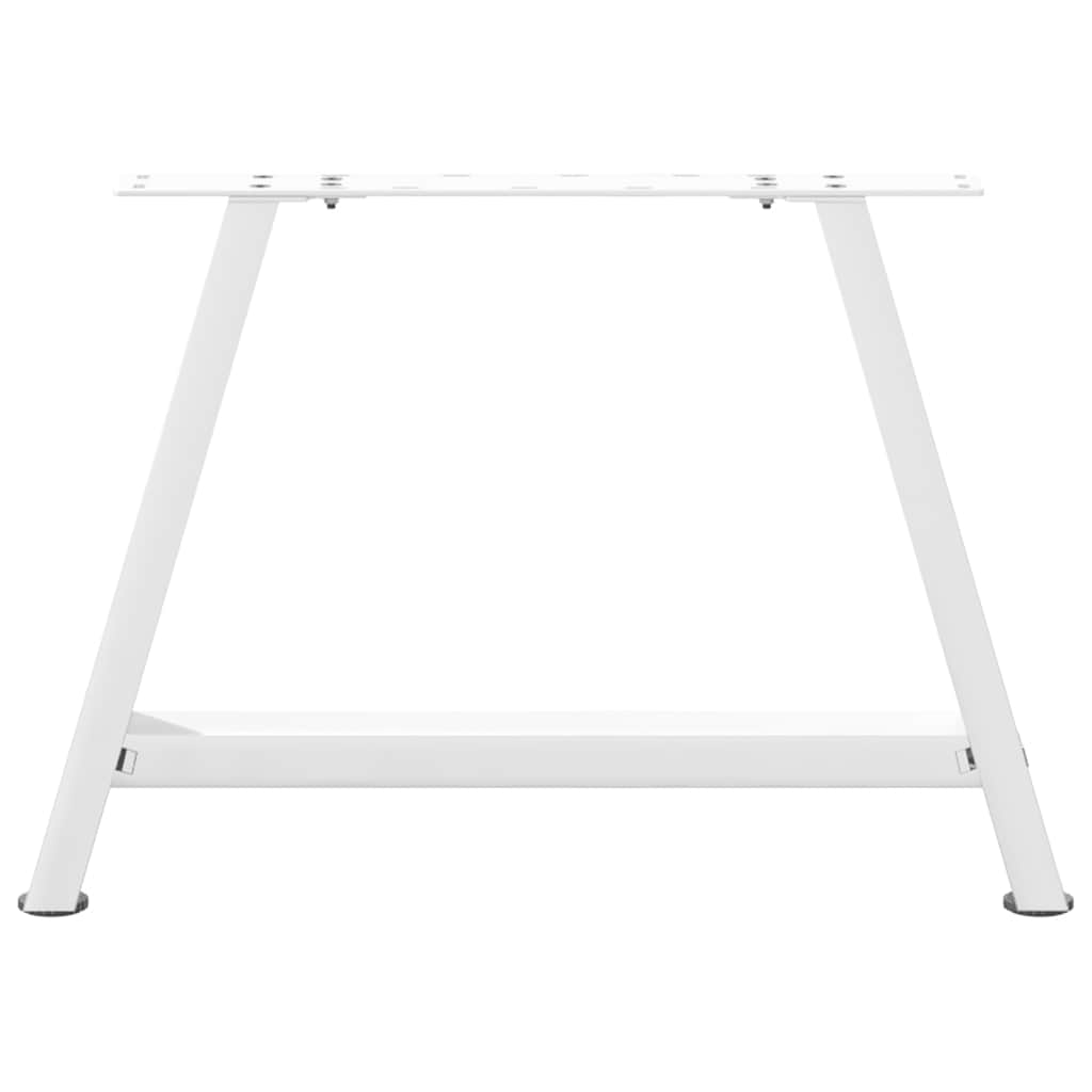 White Steel A-Shaped Coffee Table Legs 2 pcs 70x42-43 cm