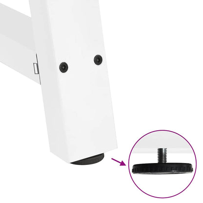 White Steel A-Shaped Coffee Table Legs 2 pcs 70x42-43 cm