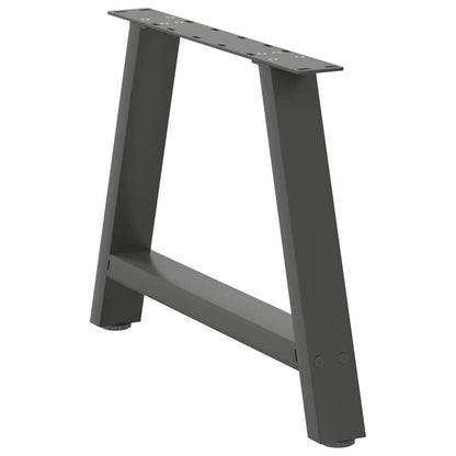 Anthracite Steel A-Shaped Coffee Table Legs, 2 pcs, Adjustable