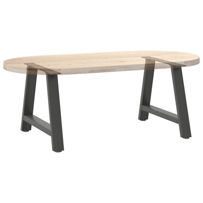 Anthracite Steel A-Shaped Coffee Table Legs, 2 pcs, Adjustable