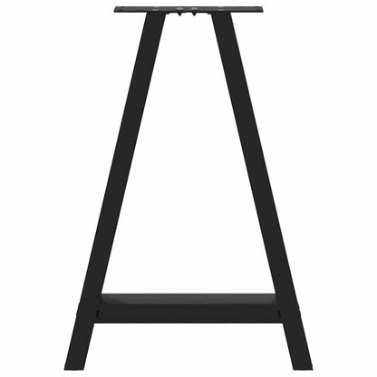 Black Steel A-Shaped Dining Table Legs, Adjustable 72-73 cm, 2 pcs