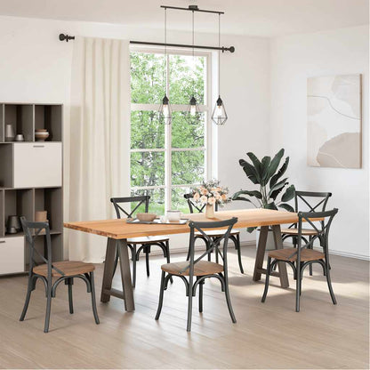 Steel A-Shaped Dining Table Legs Set 2pcs, Adjustable 50x72-73cm