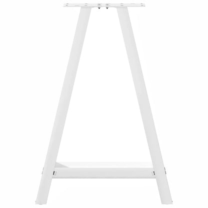 Sturdy White A-Shaped Steel Dining Table Legs, 2 pcs, 60x73cm