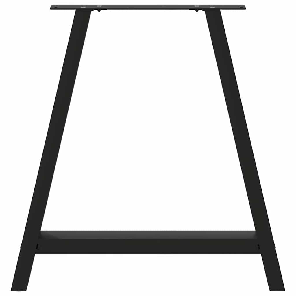 Black Steel A-Shaped Dining Table Legs 70x72-73cm, Set of 2