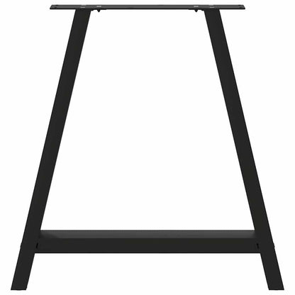 Black Steel A-Shaped Dining Table Legs 70x72-73cm, Set of 2