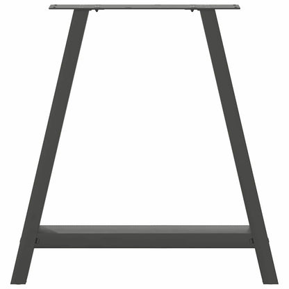 Anthracite Steel A-Shaped Dining Table Legs 2 Pcs, Adjustable 70 cm