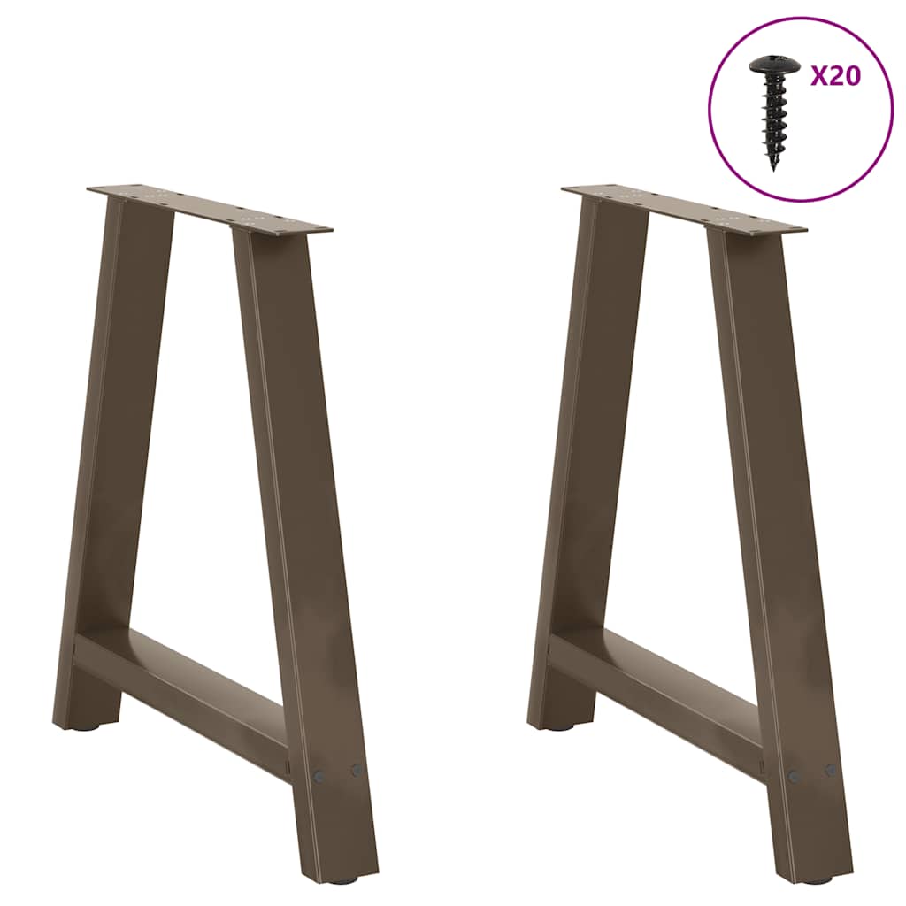 Steel A-Shaped Dining Table Legs Set, Adjustable 70x(72-73) cm