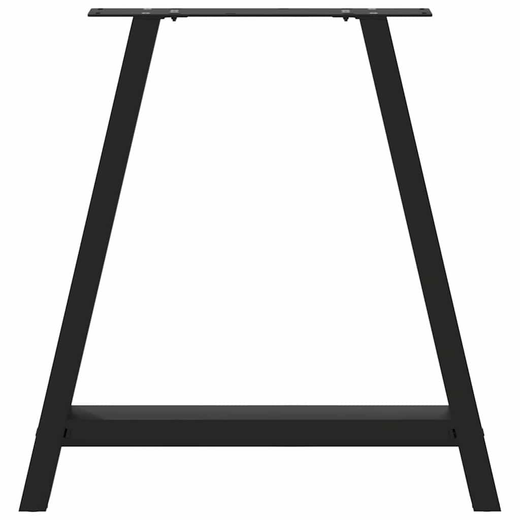 A-Shaped Steel Dining Table Legs, 2 pcs, Adjustable, Black
