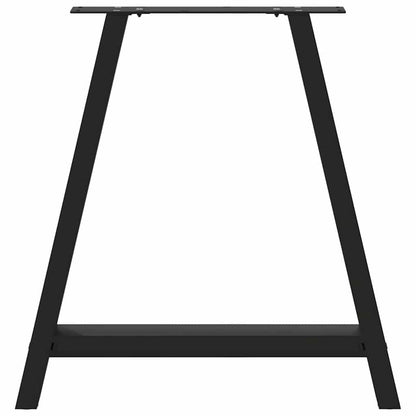 A-Shaped Steel Dining Table Legs, 2 pcs, Adjustable, Black