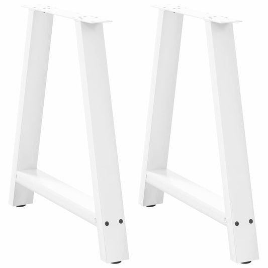 White A-Shaped Steel Dining Table Legs 2 pcs, 80x(72-73) cm