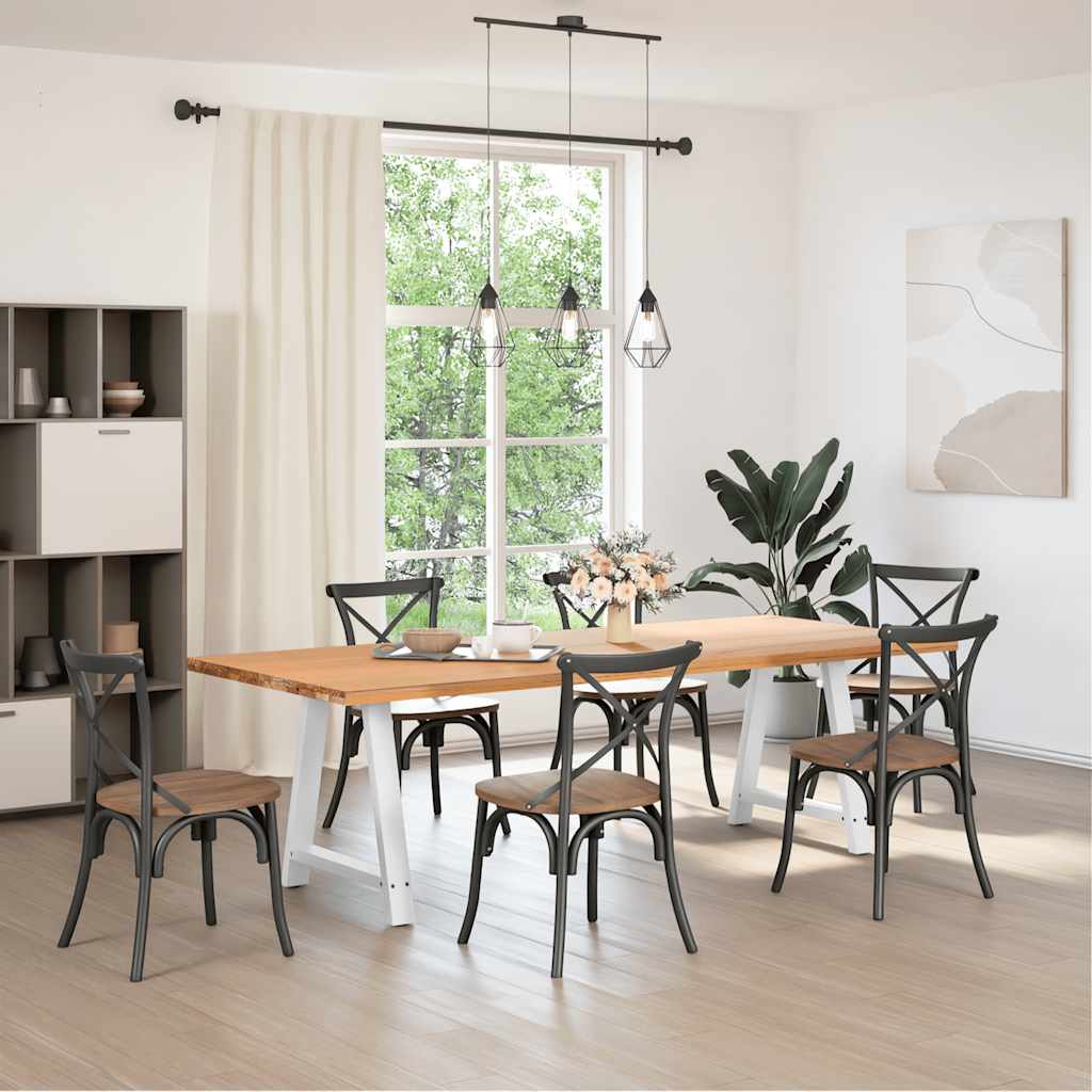 White A-Shaped Steel Dining Table Legs 2 pcs, 80x(72-73) cm